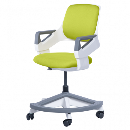 Детски стол Carmen CLEVER, До 100 кг, Негорима дамаска, Коригиране на дълбочина на седалката, 7 позиции, Горчица