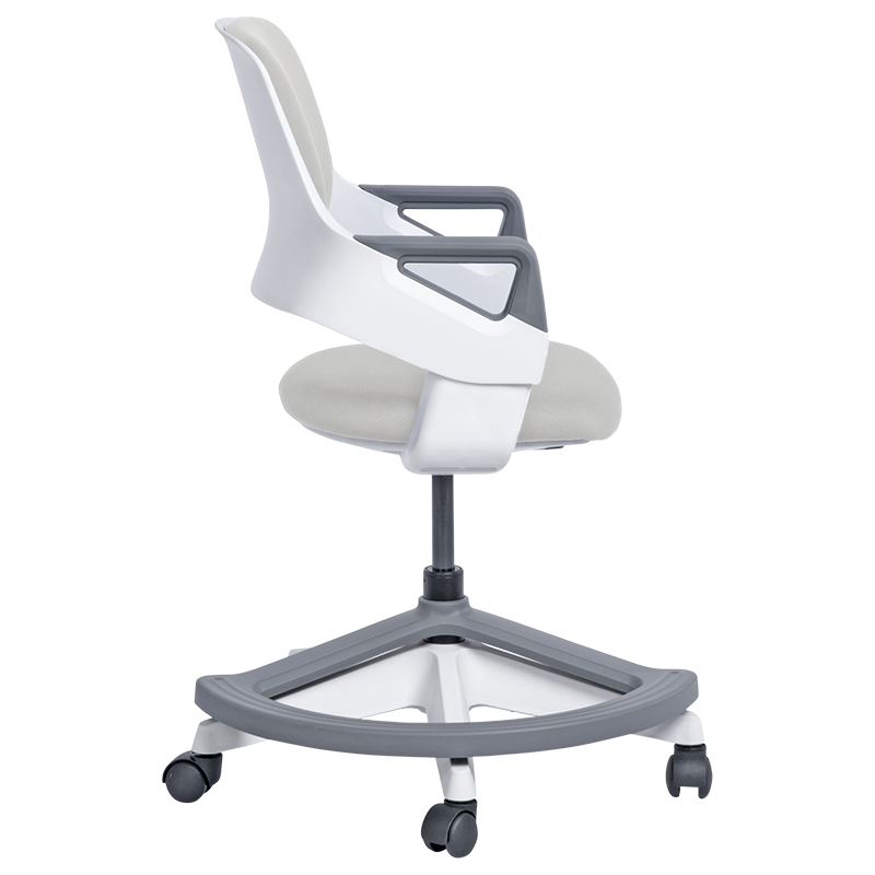 Детски стол Carmen CLEVER, До 100 кг, Негорима дамаска, Коригиране на дълбочина на седалката, 7 позиции, Бял