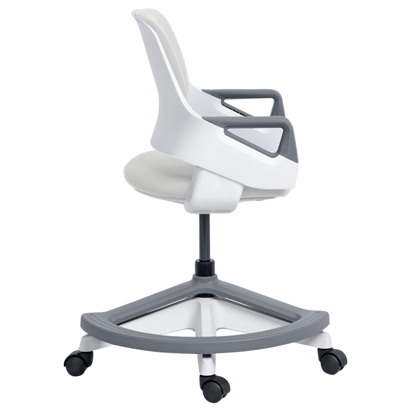 Детски стол Carmen CLEVER, До 100 кг, Негорима дамаска, Коригиране на дълбочина на седалката, 7 позиции, Бял