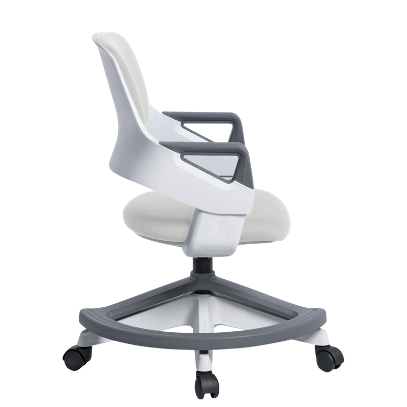 Детски стол Carmen CLEVER, До 100 кг, Негорима дамаска, Коригиране на дълбочина на седалката, 7 позиции, Бял