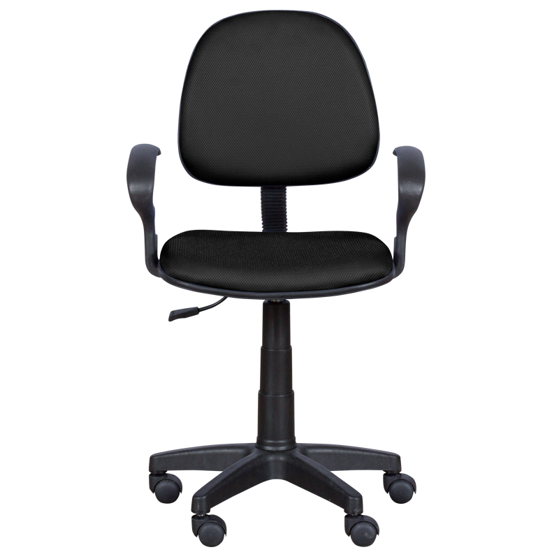 Детски стол Carmen 6012 MR, До 70 кг, Полипропиленови колелца, Газов механизъм, Черен