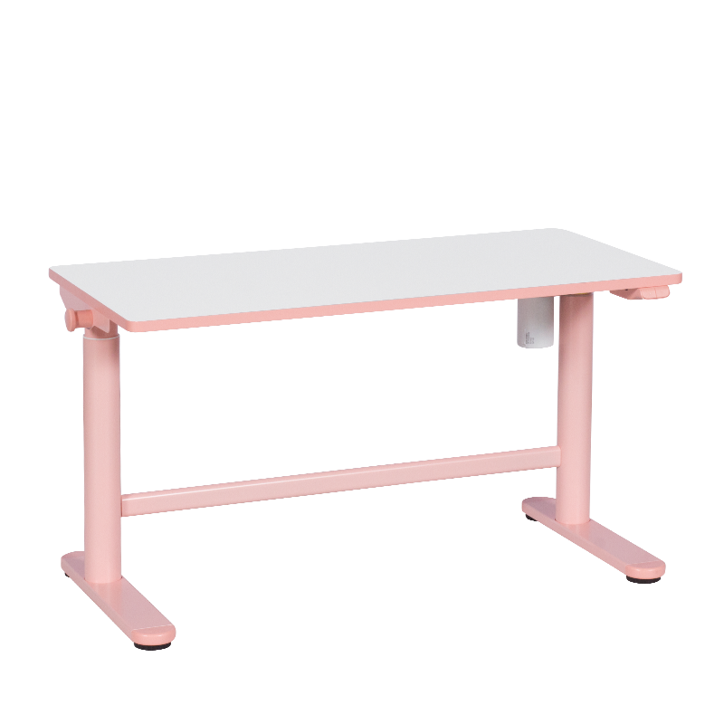 Ергономично детско бюро Carmen CR-103, Панел за управление, Сензор против сблъсък, Нивелиращи се крака, До 40 кг, Розов