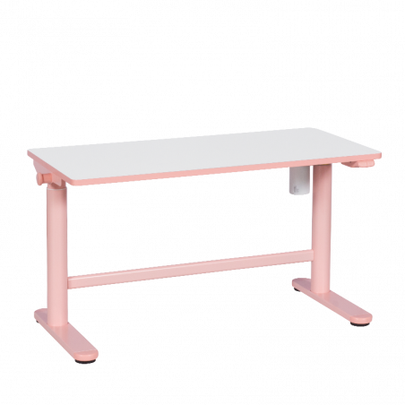 Ергономично детско бюро Carmen CR-103, Панел за управление, Сензор против сблъсък, Нивелиращи се крака, До 40 кг, Розов