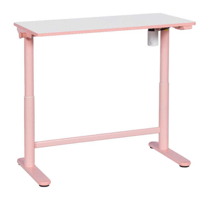 Ергономично детско бюро Carmen CR-103, Панел за управление, Сензор против сблъсък, Нивелиращи се крака, До 40 кг, Розов