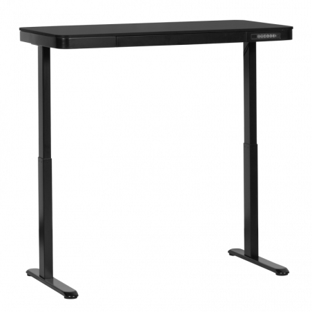 Ергономично регулируемо бюро Carmen CR-118 E, Нивелиращи се крака, Панел за управление, Дисплей, USB, Памет, Сензор против сблъсък, Черен