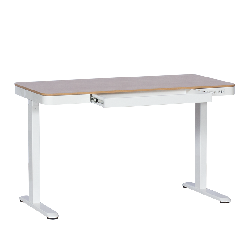 Ергономично регулируемо бюро Carmen CR-118 E, Нивелиращи се крака, Панел за управление, Дисплей, USB, Памет, Сензор против сблъсък, Бял/бук