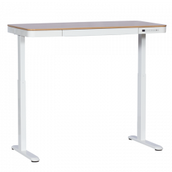 Ергономично регулируемо бюро Carmen CR-118 E, Нивелиращи се крака, Панел за управление, Дисплей, USB, Памет, Сензор против сблъсък, Бял/бук