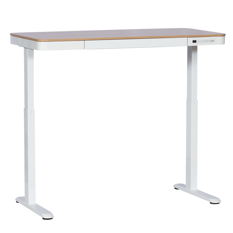 Ергономично регулируемо бюро Carmen CR-118 E, Нивелиращи се крака, Панел за управление, Дисплей, USB, Памет, Сензор против сблъсък, Бял/бук