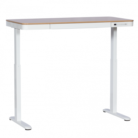 Ергономично регулируемо бюро Carmen CR-118 E, Нивелиращи се крака, Панел за управление, Дисплей, USB, Памет, Сензор против сблъсък, Бял/бук