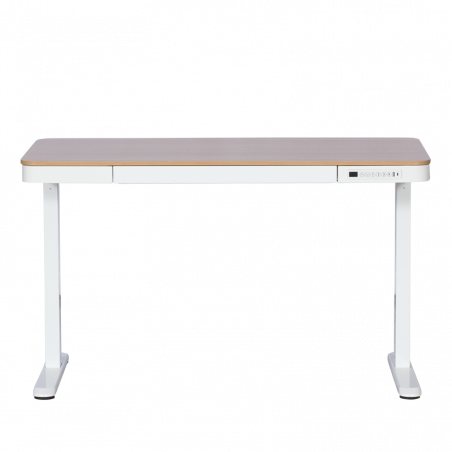 Ергономично регулируемо бюро Carmen CR-118 E, Нивелиращи се крака, Панел за управление, Дисплей, USB, Памет, Сензор против сблъсък, Бял/бук