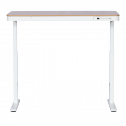 Ергономично регулируемо бюро Carmen CR-118 E, Нивелиращи се крака, Панел за управление, Дисплей, USB, Памет, Сензор против сблъсък, Бял/бук