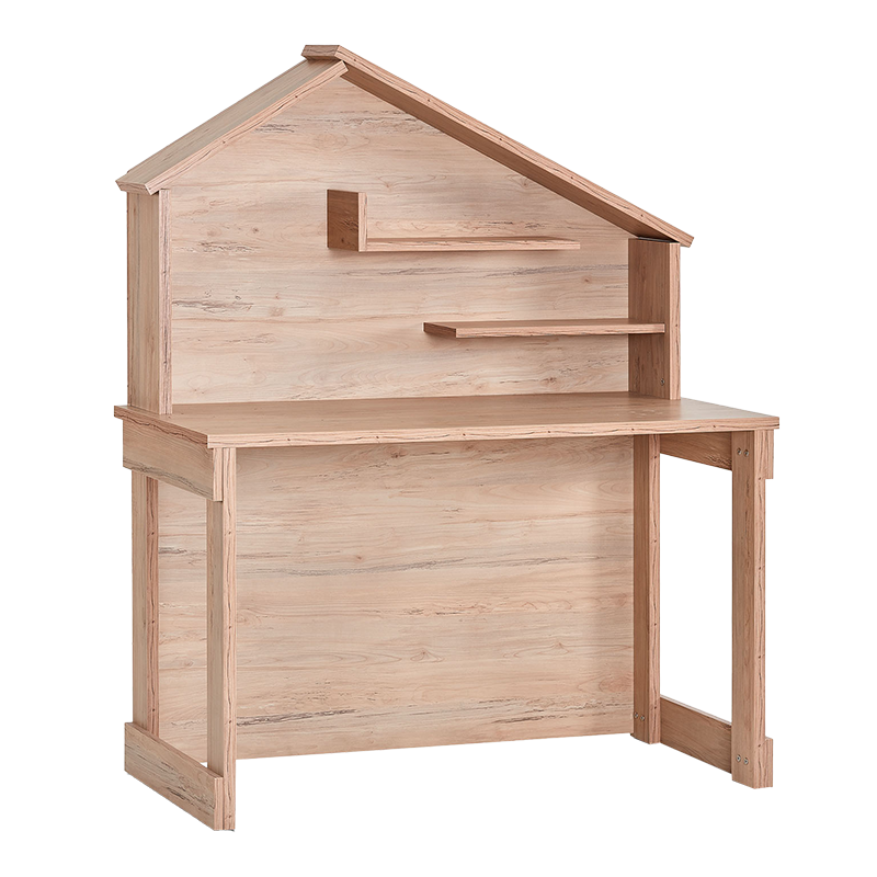 Детско бюро Carmen MY HOUSE, 120х149х60 см, 2 рафта, USB + Type C, Кафяв/натурален