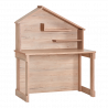 Детско бюро Carmen MY HOUSE, 120х149х60 см, 2 рафта, USB + Type C, Кафяв/натурален