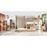 Детско бюро Carmen MY HOUSE, 120х149х60 см, 2 рафта, USB + Type C, Кафяв/натурален