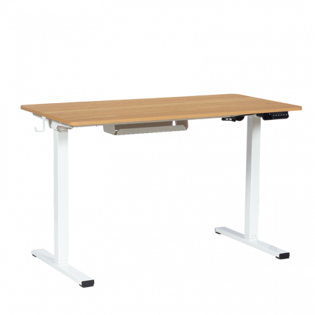 Ергономично регулируемо бюро Carmen CR- 4825, 73-121 см, Панел за управление, USB, Памет, Сензор против сблъсък, Бук/бял
