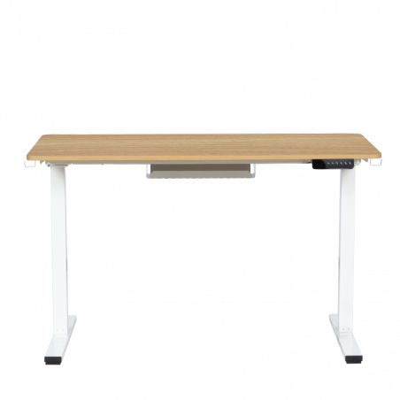 Ергономично регулируемо бюро Carmen CR- 4825, 73-121 см, Панел за управление, USB, Памет, Сензор против сблъсък, Бук/бял