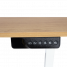 Ергономично регулируемо бюро Carmen CR- 4825, 73-121 см, Панел за управление, USB, Памет, Сензор против сблъсък, Бук/бял