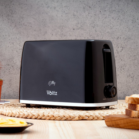 Тостер Oliver Voltz Daisy OV51440W, 700W, 2 филийки, 6 нива, Подвижна тавичка за трохи, Черен