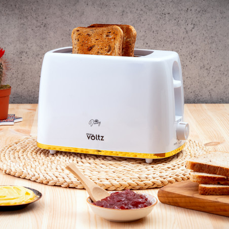 Тостер Oliver Voltz Daisy OV51440W, 700W, 2 филийки, 6 нива, Подвижна тавичка за трохи, Бял