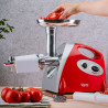 Месомелачка с приставка за домати Oliver Voltz OV51991A, 1400W, Обратен ход, Аксесоари за сосове и Kubbe, Червен
