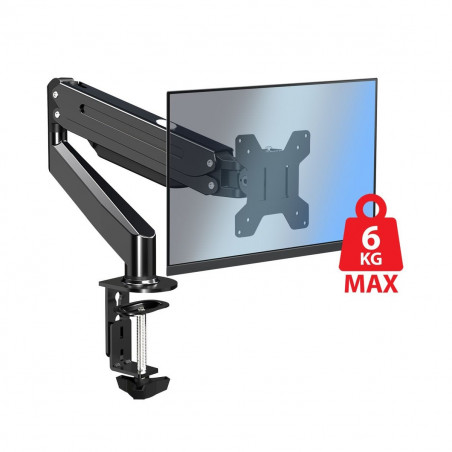 Стойка за монитор Esperanza ERW019, 17"-27", За 1 монитор, Пружинен механизъм, VESA 75/100 mm, До 6 кг, Черен