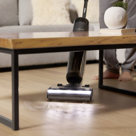 Вертикална прахосмукачка Tineco Floor One S7 Flashdry Pet, 230W, 0.72 л мръсна/0.85 л чиста, Автономия 40 минути, 4 режима, FlashDry самопочистваща система, LED дисплей, Черен