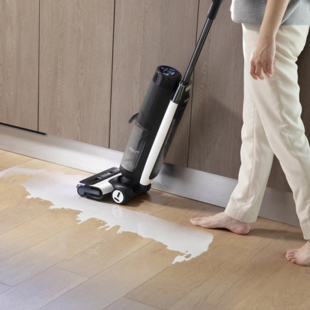 Вертикална прахосмукачка Tineco Floor One S7 Flashdry Pet, 230W, 0.72 л мръсна/0.85 л чиста, Автономия 40 минути, 4 режима, FlashDry самопочистваща система, LED дисплей, Черен
