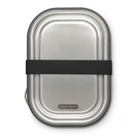 Кутия за храна Black+Blum BAM-SS-L018, 1 l, Правоъгълна, Подходяща за фурна, Без BPA, Неръждаема стомана, Сив