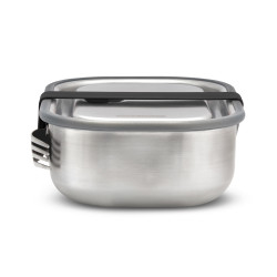 Кутия за храна Black+Blum BAM-SS-L018, 1 l, Правоъгълна, Подходяща за фурна, Без BPA, Неръждаема стомана, Сив