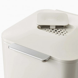 Кошче за боклук 3в1 Joseph Joseph Totem Compact 30064, 2x20 л, 3 л контейнер за оптадъци, Вертикален дизайн, Сменяеми филтри с активен въглен, Бежов