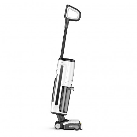 Вертикална прахосмукачка Tineco Floor One S7 Steam Plus 4В1, 240W, Сухо/Мокро, 0.7 л мръсна/0.8 л чиста, LED екран и осветление, Пара + сушене, Бял/черен