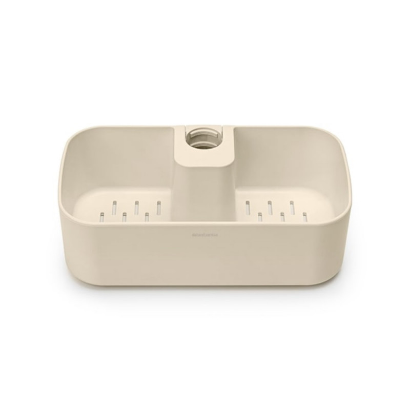 Органайзер за душ Brabantia ReNew 1006272, 7.5х13.3х24.4 см, Дъно с отвори за вода, Устойчивост на корозия, Бежов