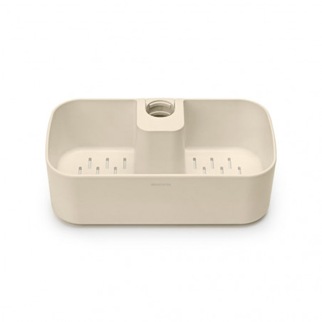 Органайзер за душ Brabantia ReNew 1006272, 7.5х13.3х24.4 см, Дъно с отвори за вода, Устойчивост на корозия, Бежов