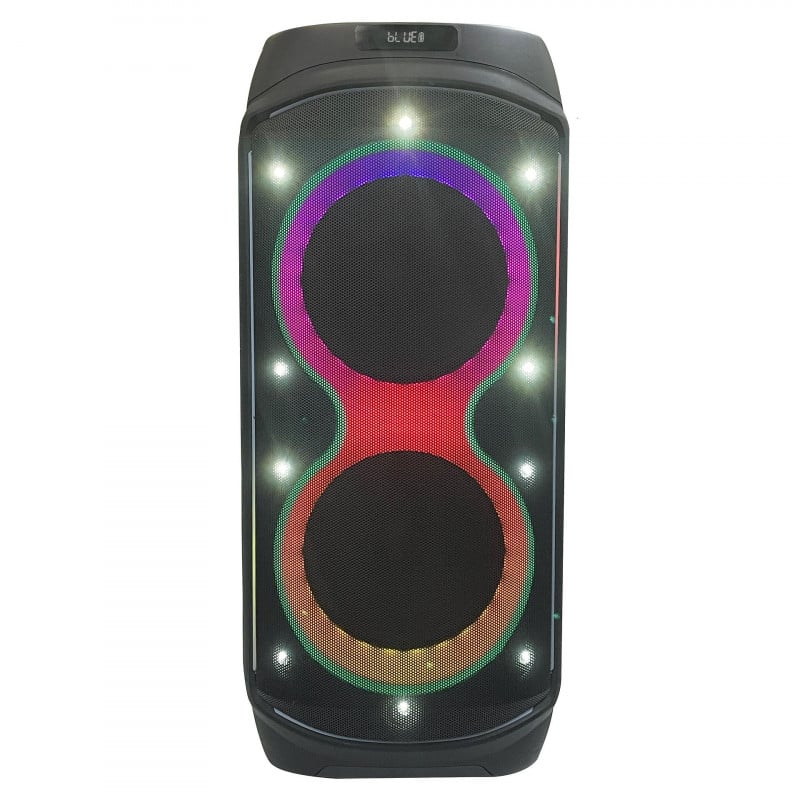 Аудио система Crown GTB160BUM, 160W, LCD, Дистанционно, USB, FM, AUX, Bluetooth, Микрофон, Черен