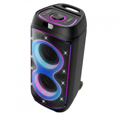 Аудио система Crown GTB160BUM, 160W, LCD, Дистанционно, USB, FM, AUX, Bluetooth, Микрофон, Черен