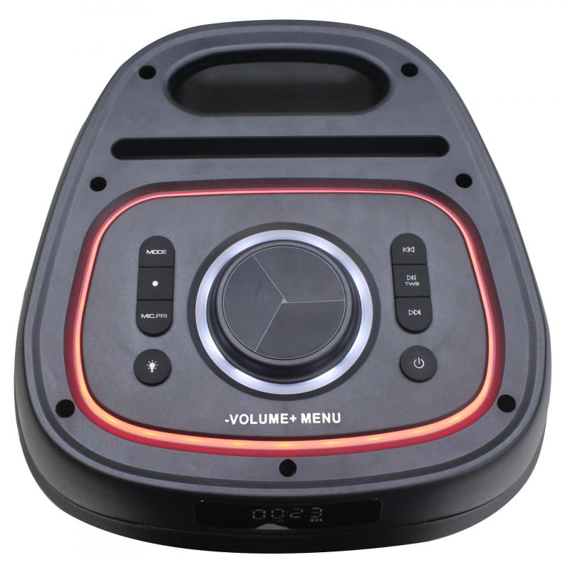 Аудио система Crown GTB160BUM, 160W, LCD, Дистанционно, USB, FM, AUX, Bluetooth, Микрофон, Черен
