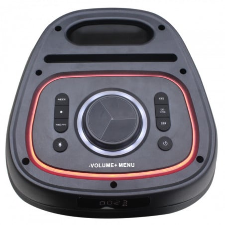 Аудио система Crown GTB160BUM, 160W, LCD, Дистанционно, USB, FM, AUX, Bluetooth, Микрофон, Черен