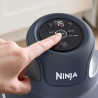 Фритюрник с горещ въздух преносим 4в1 Ninja CRISPi FN101EUGY, 1700W, 3.8l, 6 порции, 2 стъклени контейнера, 4 програми, Без PFAS и BPA, Тъмносин