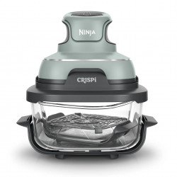 Фритюрник с горещ въздух преносим 4в1 Ninja CRISPi FN101EUSG, 1700W, 3.8l, 6 порции, 2 стъклени контейнера, 4 програми, Без PFAS и BPA, Зелен
