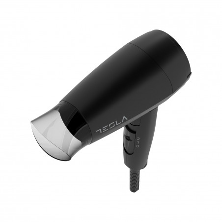Сешоар Tesla DRH200BT, Сгъваем, 1600W, 16800 об/мин, 2 скорости, 2 температурни настройки, Концентратор, Студена струя, Черен