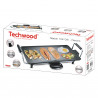 Скара тепаняки Techwood TTP-2343, 2000W, 43x23 см, Незалепващо покритие, Термостат, Черен