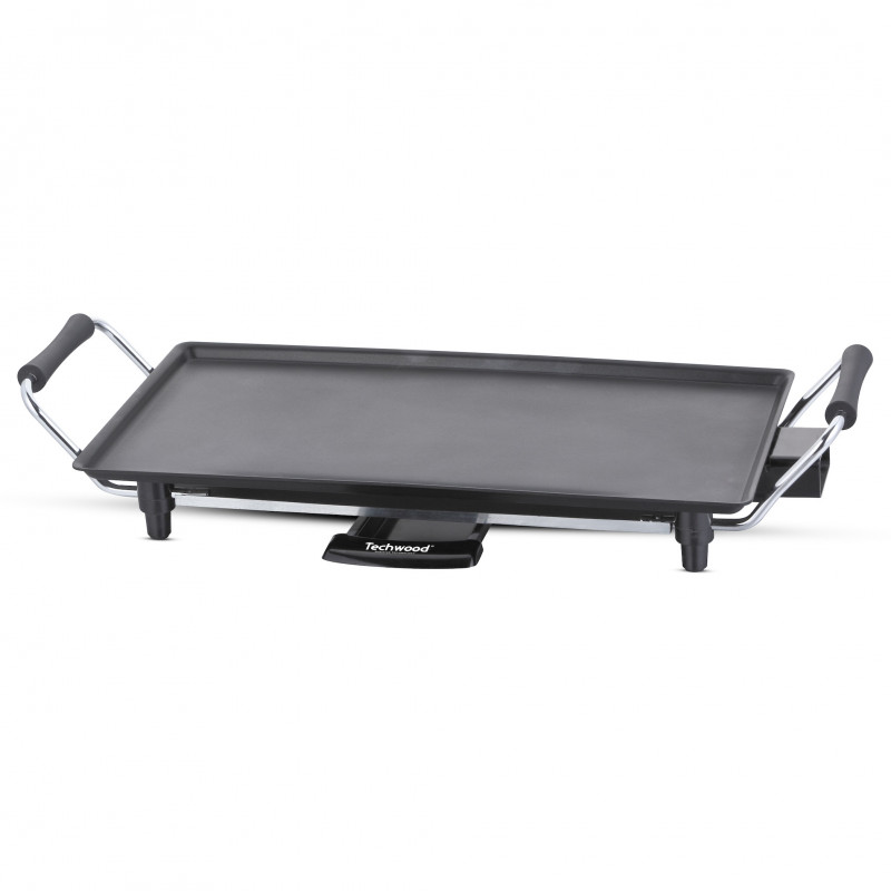 Скара тепаняки Techwood TTP-2343, 2000W, 43x23 см, Незалепващо покритие, Термостат, Черен