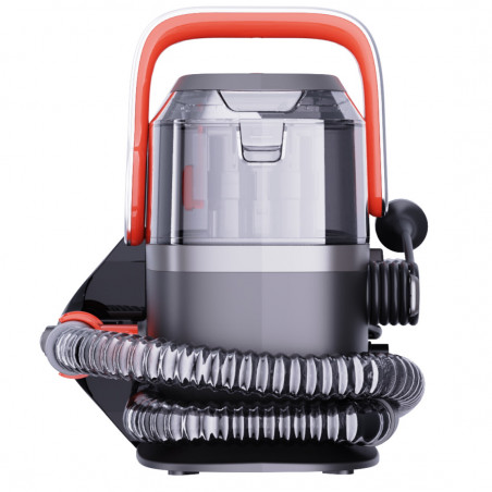Мултифункционален почистващ уред с пара и вакуум Techwood TAN-7055V, 600/800W, Резервоар за чиста и отпадъчна вода, 3 режима, Дигитален дисплей, Тъмносив/оранжев