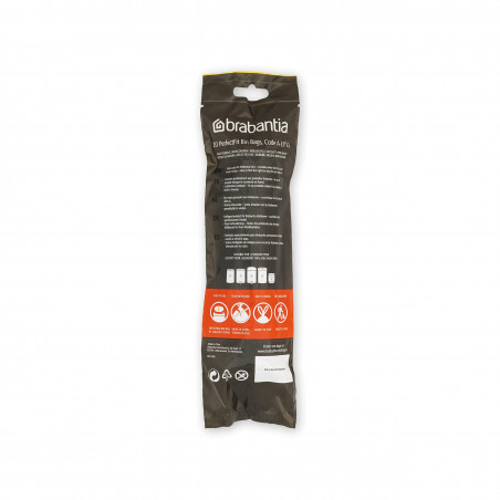 Торбички за кош Brabantia PerfectFit Sort&Go/Touch 647033, Размер A, 3-5 л, 20 броя, Бял
