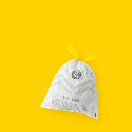 Торбички за кош Brabantia PerfectFit Sort&Go/Touch 647033, Размер A, 3-5 л, 20 броя, Бял