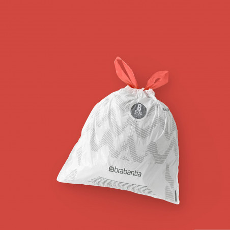 Торбички за кош Brabantia PerfectFit Slide/Paper Bin 647034, Размер B, 5-7 л, 20 броя, Бял