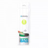 Торбички за кош Brabantia PerfectFit 647032, Размер K, 10 л, 10 броя, Биоразградими, Зелен