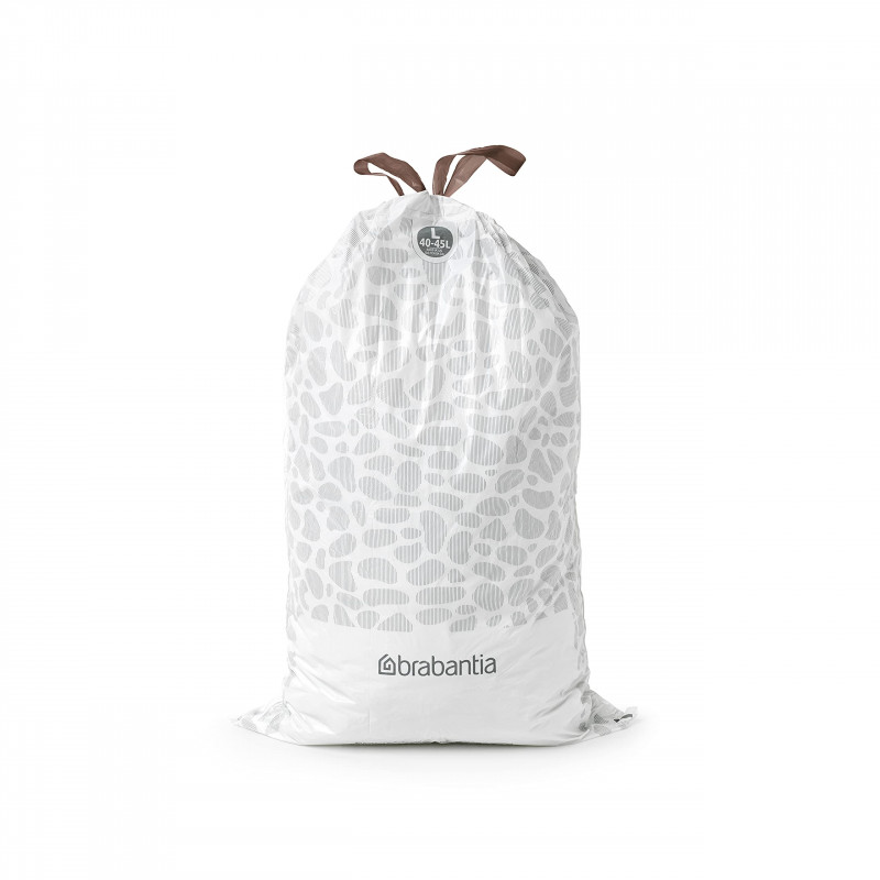 Торбички за кош Brabantia PerfectFit FlatBack+/Touch 647036, Размер L, 40-45 л, 10 броя, Бял