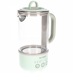 Електрическа кана BUYDEEM K314, 300W, 0.6 л, Таймер с 3 степени, 3 температурни настройки, Поддържане топло до 8 часа, Светлозелен