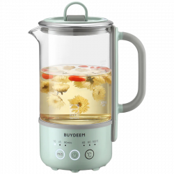 Електрическа кана BUYDEEM K314, 300W, 0.6 л, Таймер с 3 степени, 3 температурни настройки, Поддържане топло до 8 часа, Светлозелен
